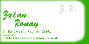 zalan ronay business card
